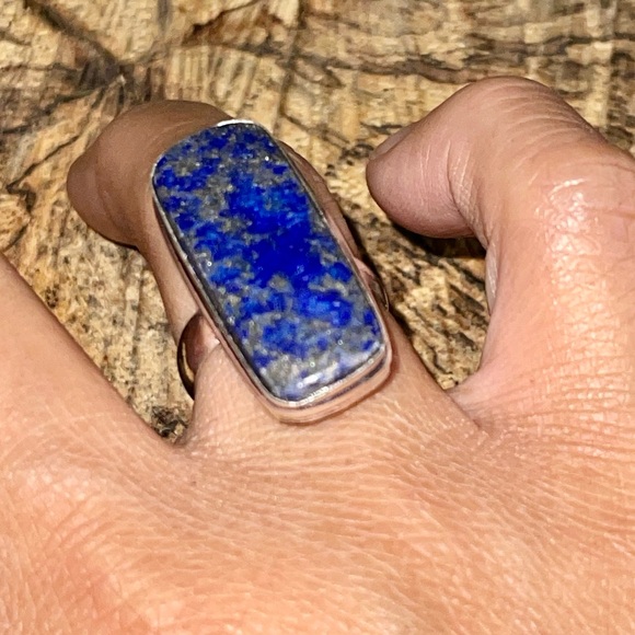 Lapis Lazuli Ring Size 8 1/2 - Picture 4 of 8